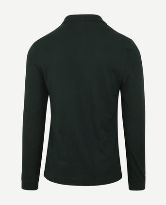 Lacoste poloshirt lange mouwen donkergroen | Slim-fit