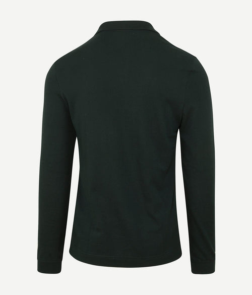 Lacoste poloshirt lange mouwen donkergroen | Slim-fit