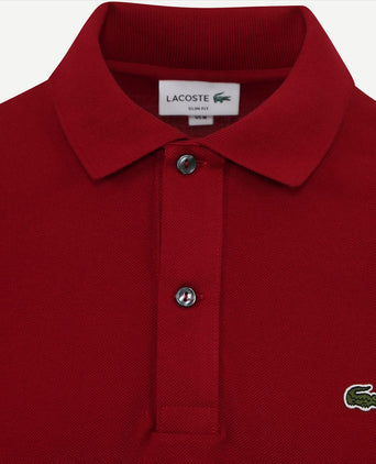 Lacoste poloshirt pique bordeaux | Slim-fit