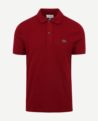 Lacoste poloshirt pique bordeaux | Slim-fit
