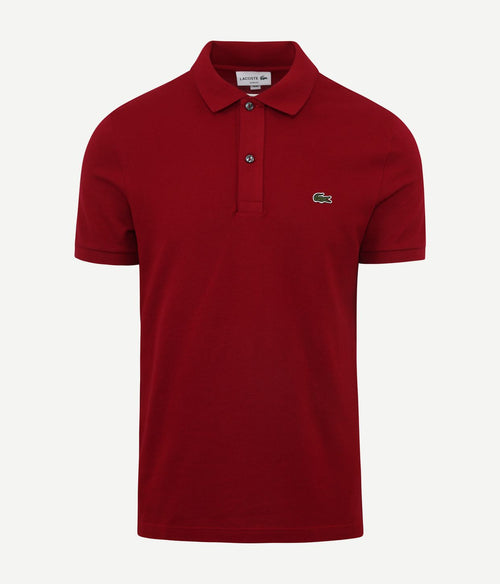 Lacoste poloshirt pique bordeaux | Slim-fit