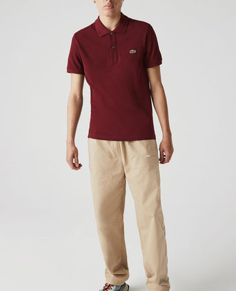 Lacoste poloshirt pique bordeaux | Slim-fit