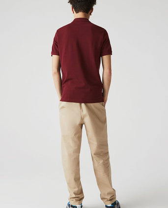 Lacoste poloshirt pique bordeaux | Slim-fit
