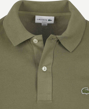 Lacoste poloshirt pique olijfgroen | Slim-fit