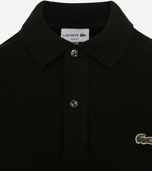 Lacoste poloshirt pique zwart | Slim-fit