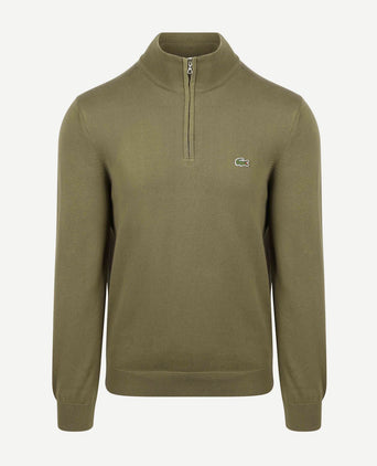 Pullover zipper groen