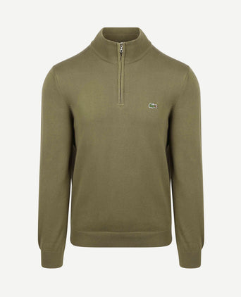 Pullover zipper groen