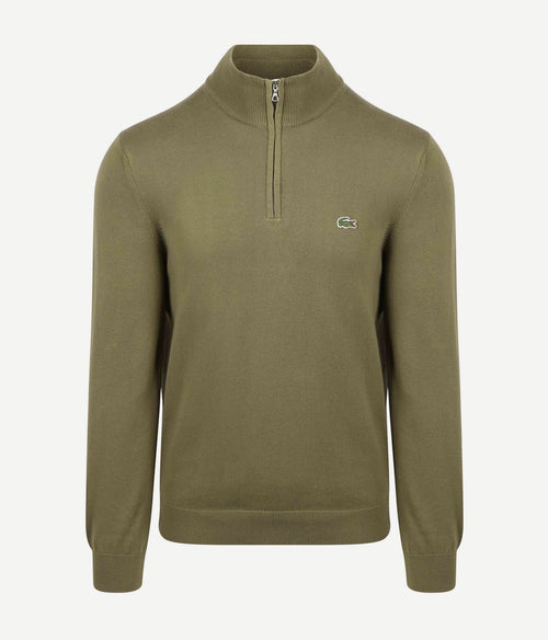 Pullover zipper groen