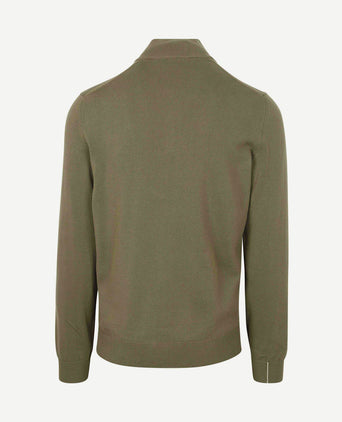 Pullover zipper groen