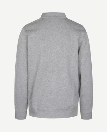 Pullover zipper lichtgrijs