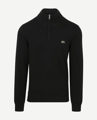 Lacoste pullover zipper zwart | Regular-fit