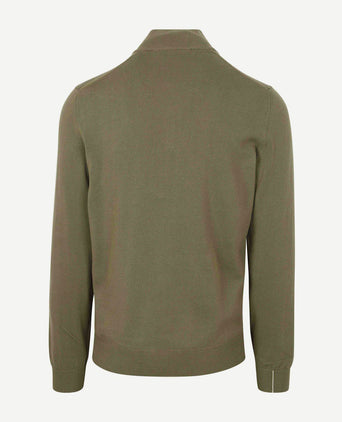 Pullover zipper groen