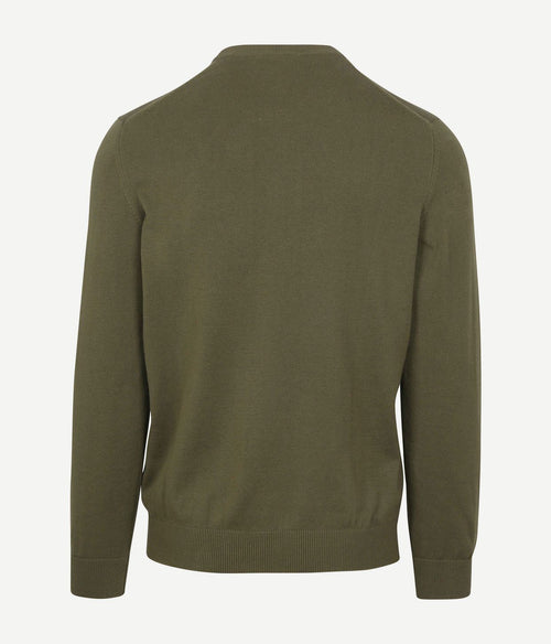 Lacoste sweater crewneck olive | Regular-fit
