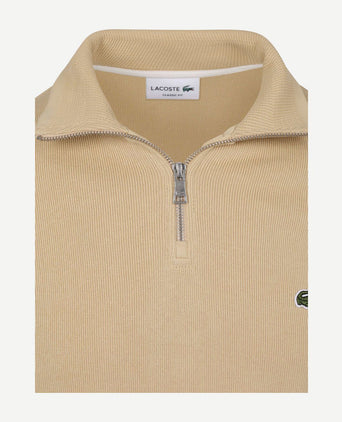 Pullover zipper beige