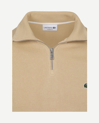 Pullover zipper beige