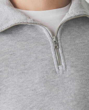 Pullover zipper lichtgrijs