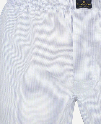 Boxer checky blauw