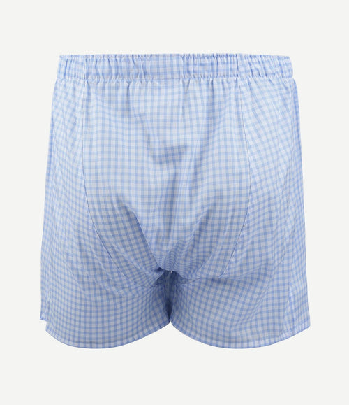 Boxershort ruit blauw