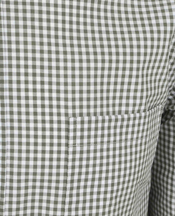 Steppin' Out poplin overhemd ruit groen | Regular-fit