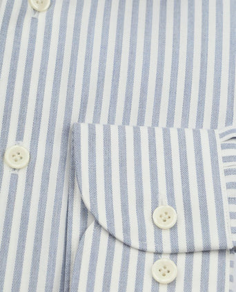 Profuomo overhemd peached stripes flanel blauw | Slim-fit