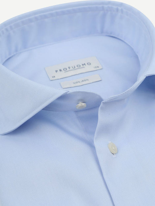 Profuomo twill overhemd lichtblauw | Slim-fit