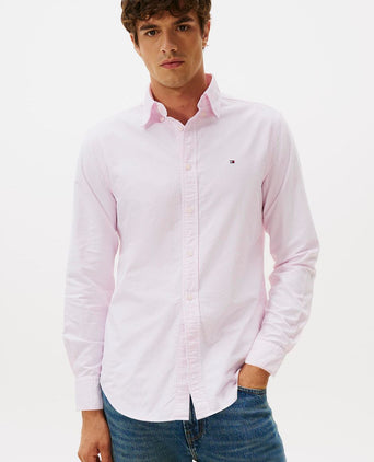 Tommy Hilfiger Oxford overhemd streep roze | Regular-fit
