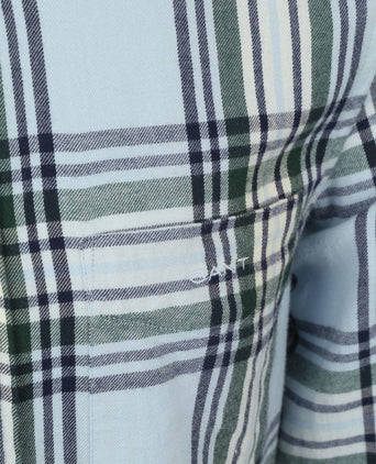 Overhemd flanel ruit blauw