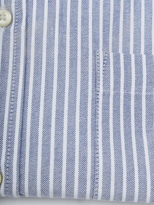 Overhemd Oxford streep lichtblauw