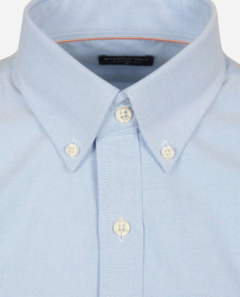 Short sleeve overhemd Oxford yale lichtblauw