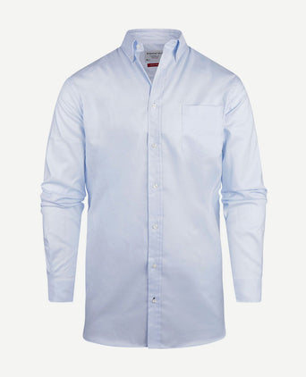 Overhemd twill extra lange mouw lichtblauw