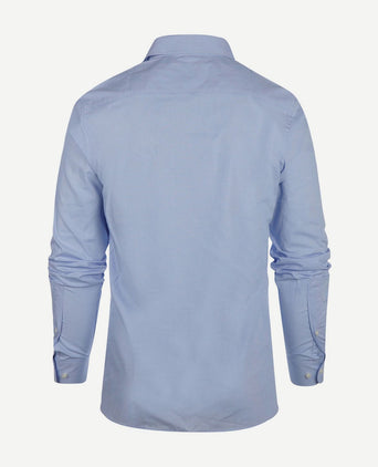 Overhemd slim-fit ruit lichtblauw