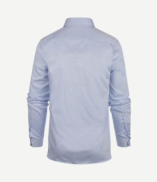 Overhemd slim-fit herringbone lichtblauw