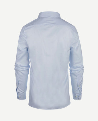 Overhemd slim-fit twill lichtblauw