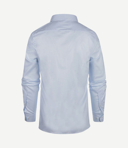 Overhemd slim-fit twill lichtblauw