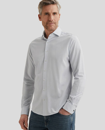 Overhemd elevated knit lichtblauw