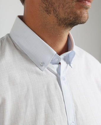 Overhemd cotton slub lichtblauw