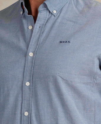 Overhemd bd barn twill blauw