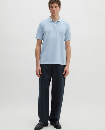 Poloshirt piqué dusted blauw