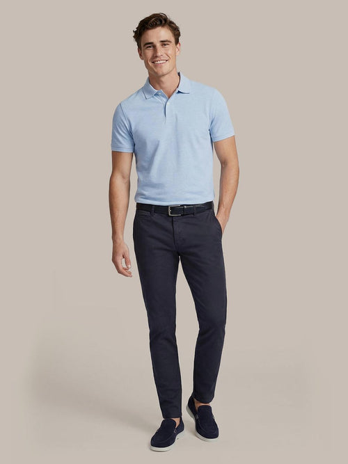 Poloshirt mel pique sky blue