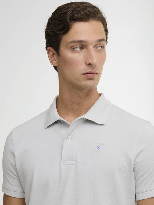 Pique polo haze blauw