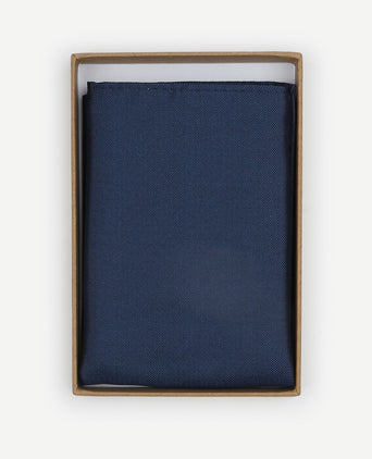 Suitable zijde pochet indigo blauw