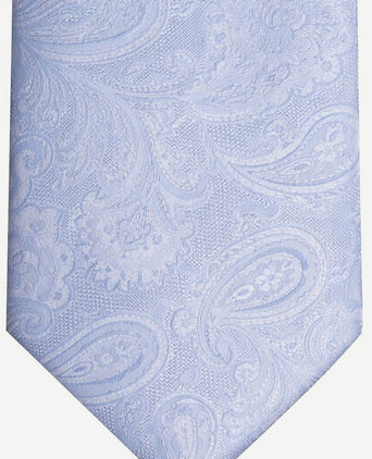 Stropdas zijde big paisley lichtblauw