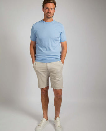 Knitted t-shirt wap lichtblauw
