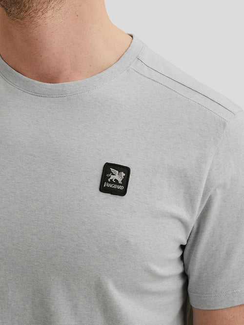 T-shirt logo melange lichtblauw