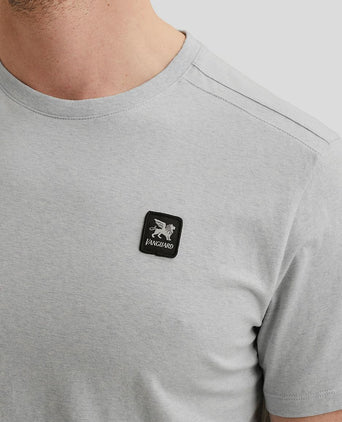 T-shirt logo melange lichtblauw