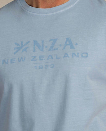 T-shirt faded logo sky blue