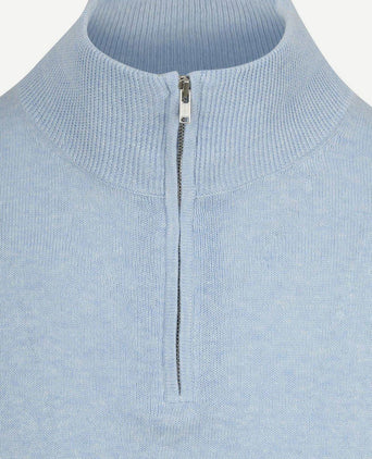 Half-zip trui colin lichtblauw