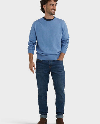 Trui merino blend ice blauw