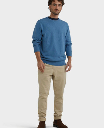Trui merino blend lichtblauw