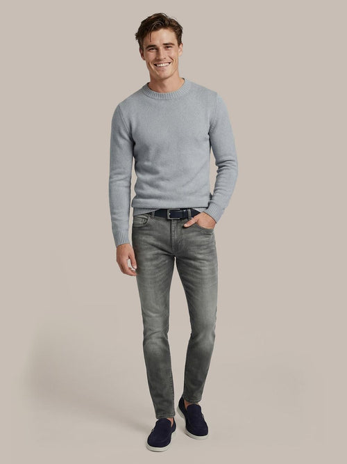 Pullover bouclé blauw